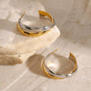 Stainless Steel Vintage Geometric Cshaped Electroplated Earrings
