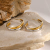 Stainless Steel Vintage Geometric Cshaped Electroplated Earrings