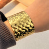 Stainless Steel Vintage Geometric Electroplating Exaggerated Open Wide Edition Irregular Women's Bracelet