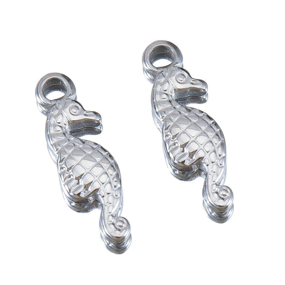 Stainless Steel Vintage Hippocampus Shell Pendant Jewelry Making Supplies