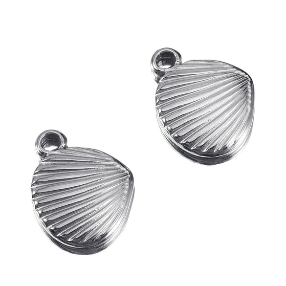 Stainless Steel Vintage Hippocampus Shell Pendant Jewelry Making Supplies