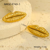 Stainless Steel Vintage Lip Earrings With Electroplating Treatment