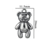 Stainless Steel Vintage Personality Violent Bear Pendant Necklace With Compass Pattern And Electroplating Treatment