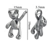 Stainless Steel Vintage Personality Violent Bear Pendant Necklace With Compass Pattern And Electroplating Treatment