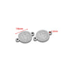 Stainless Steel Vintage Religious Double Hole Pendant Electroplated For Diy Bracelet Necklace Accessories