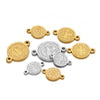 Stainless Steel Vintage Religious Double Hole Pendant Electroplated For Diy Bracelet Necklace Accessories