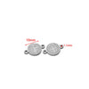 Stainless Steel Vintage Religious Double Hole Pendant Electroplated For Diy Bracelet Necklace Accessories