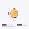 Stainless Steel Water Drop Bohemian Totem Charm Pendant Hanging Earrings With Electroplating