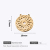 Stainless Steel Water Drop Bohemian Totem Charm Pendant Hanging Earrings With Electroplating