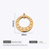Stainless Steel Water Drop Bohemian Totem Charm Pendant Hanging Earrings With Electroplating