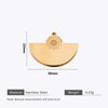Stainless Steel Water Drop Bohemian Totem Charm Pendant Hanging Earrings With Electroplating