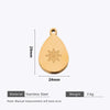 Stainless Steel Water Drop Bohemian Totem Charm Pendant Hanging Earrings With Electroplating