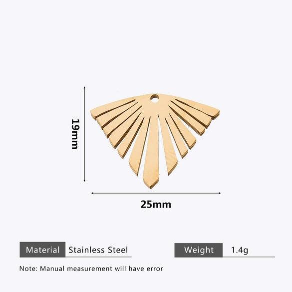 Stainless Steel Water Drop Bohemian Totem Charm Pendant Hanging Earrings With Electroplating
