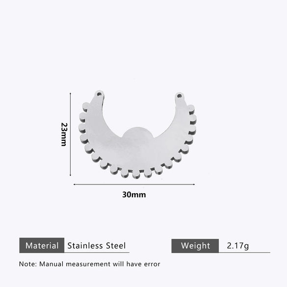 Stainless Steel Water Drop Bohemian Totem Charm Pendant Hanging Earrings With Electroplating