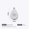 Stainless Steel Water Drop Bohemian Totem Charm Pendant Hanging Earrings With Electroplating