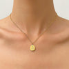 Stainless Steel Water Drop Flower Pendant Necklace For Women With Electroplating Process And Ins Style