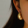 Stainless Steel Water Drop Geometric Electroplated Women's Earrings