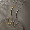 Stainless Steel Water Drop Long Strip Jewelry Set With Electroplating For Women