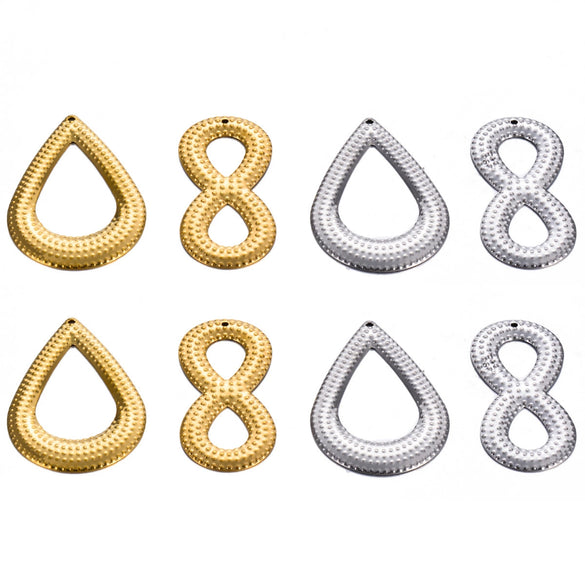 Stainless Steel Water Drop 8 Shaped Jewelry Accessories Electroplated For Diy Earrings Necklace Pendant