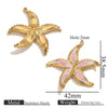 Stainless Steel Water Drop Shell Inlaid Pearl Starfish Oval Pendant Electroplated Diy Accessories Wholesale