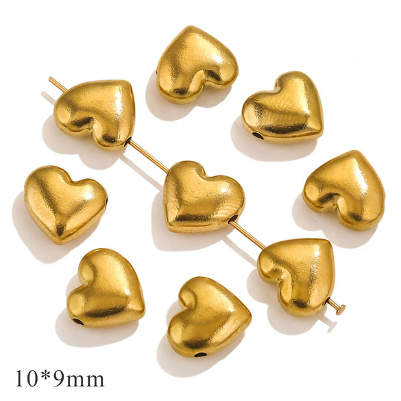 Stainless Steel Water Drops Peach Heart Totem Jewelry Pendant Electroplated Handmade Necklace Bracelet Accessories