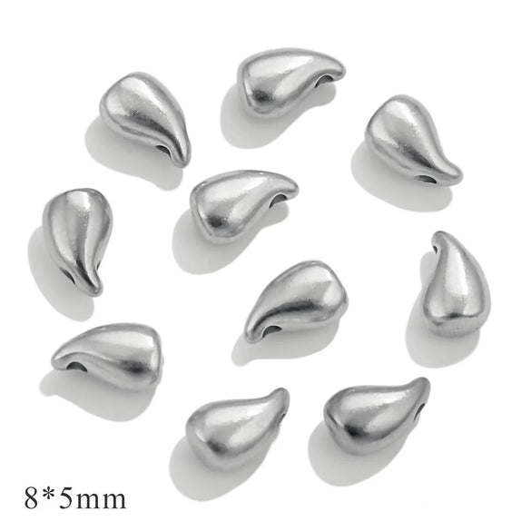 Stainless Steel Water Drops Peach Heart Totem Jewelry Pendant Electroplated Handmade Necklace Bracelet Accessories