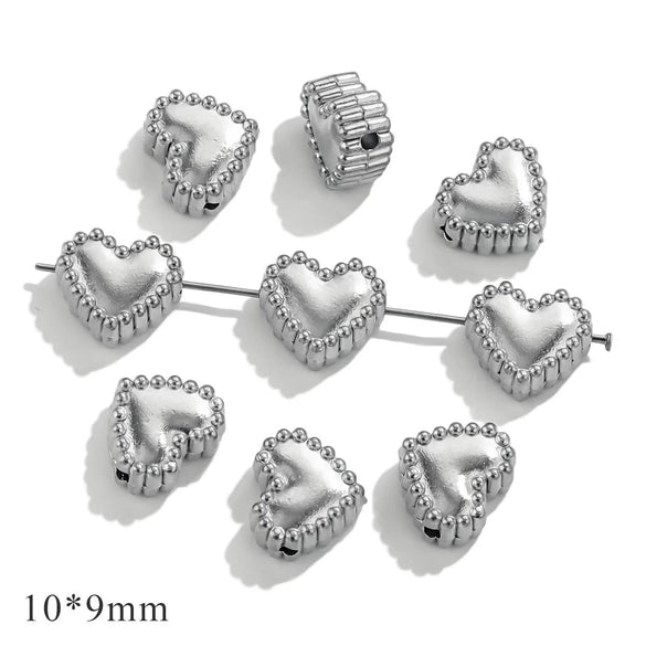 Stainless Steel Water Drops Peach Heart Totem Jewelry Pendant Electroplated Handmade Necklace Bracelet Accessories