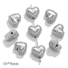 Stainless Steel Water Drops Peach Heart Totem Jewelry Pendant Electroplated Handmade Necklace Bracelet Accessories