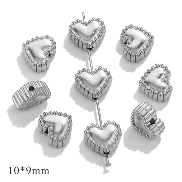 Stainless Steel Water Drops Peach Heart Totem Jewelry Pendant Electroplated Handmade Necklace Bracelet Accessories
