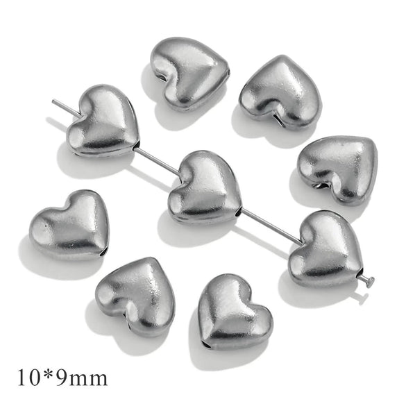 Stainless Steel Water Drops Peach Heart Totem Jewelry Pendant Electroplated Handmade Necklace Bracelet Accessories