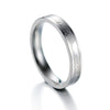 Stainless Steel Wave Pattern Seiko Couple Rings