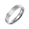 Stainless Steel Wave Pattern Seiko Couple Rings