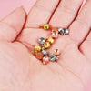 Stainless Steel Welding Ring Drill Cup Base Jewelry Accessories Birthstone Pendant Base Electroplated