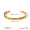 Stainless Steel Wheat Ear Open Bracelet For Women Electroplated Simple Highend Nonfading Hand Jewelry