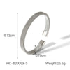 Stainless Steel Wheat Ear Open Bracelet For Women Electroplated Simple Highend Nonfading Hand Jewelry