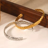 Stainless Steel Wheat Ear Open Bracelet For Women Electroplated Simple Highend Nonfading Hand Jewelry