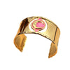 Stainless Steel Wide Bracelet Retro Geometric Electroplating Jewelry For Women