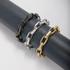 Stainless Steel Wide Tshaped Long Box Chain Bracelet With Geometric Rhombus Design Electroplated Unisex Fashion Jewelry