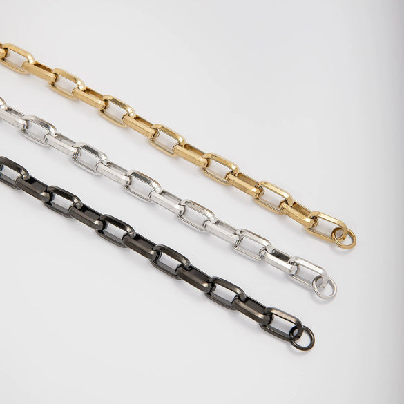 Stainless Steel Wide Tshaped Long Box Chain Bracelet With Geometric Rhombus Design Electroplated Unisex Fashion Jewelry