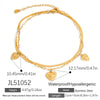 Stainless Steel Women's Anklets With Animal Zodiac Pattern Light Luxury Style 18K Gold Nonfading