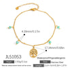 Stainless Steel Women's Anklets With Animal Zodiac Pattern Light Luxury Style 18K Gold Nonfading