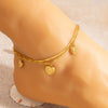 Stainless Steel Women's Anklets With Animal Zodiac Pattern Light Luxury Style 18K Gold Nonfading