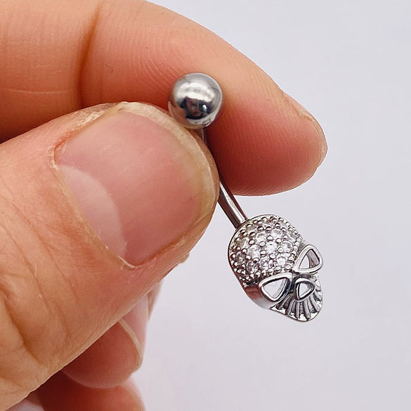 Stainless Steel Women's Body Piercing Jewelry Navel Ring With Heartshaped Butterfly Starshaped Leaves Pendant Alloy Inlaid Artificial And Semiprecious Stones Electroplated