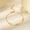 Stainless Steel Women's Bracelet With Digital Symbol And Electroplating Treatment