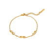 Stainless Steel Women's Bracelet With Digital Symbol And Electroplating Treatment