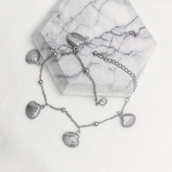 Stainless Steel Women's Dolphin Starfish Shell Anklet Accessories Fashionable Highend Niche Light Luxury