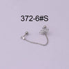 Stainless Steel Women's Double Ear Hole Ear Bone Nail Earrings With Flower Pattern And Electroplating Design