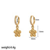 Stainless Steel Women's Earrings With Star Geometric Pattern Electroplated Highend Style