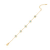 Stainless Steel Women's Eye Bracelet With Star Flower And Heart Patterns Electroplated