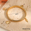 Stainless Steel Women's Fashion Bracelet With Starfish Shell Pendant Geometric Pattern Electroplated